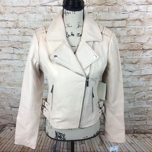 London Fog Leather Motorcycle Jacket Xs 